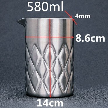 Cocktail Mixing Glass (500ml Studded)